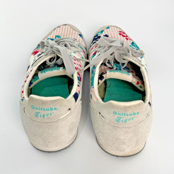 Onitsuka Tiger Serrano Womens Shoes Size 10 Pink Floral Retro Athletic Sneakers - Picture 6 of 9